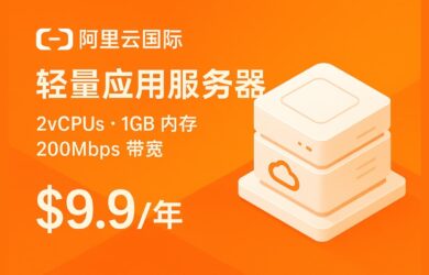 阿里云國際：輕量應用服務器 2vCPUs 1GB 內存200M帶寬，9.9美元/年 14