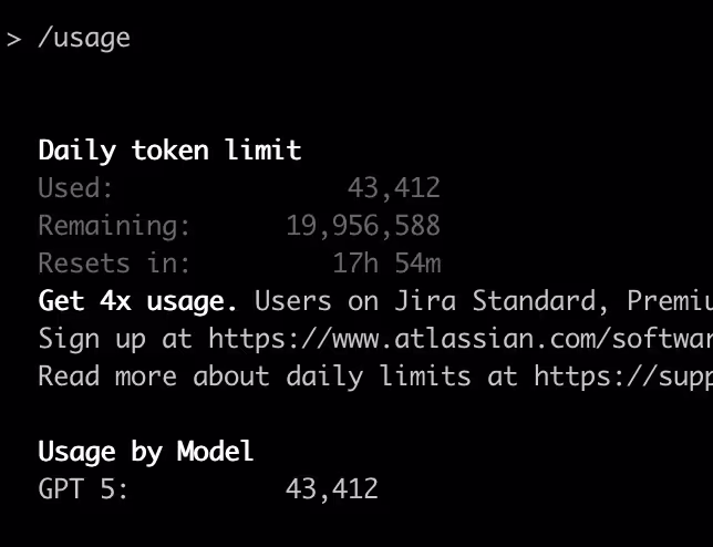 Rovo Dev CLI - 可使用 Claude Sonnet 4、GPT-5 的免费 Claude Code，每天 500 万 Token 3