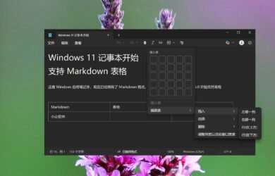 微软被带跑偏？Windows 11 记事本开始支持 Markdown 表格 15