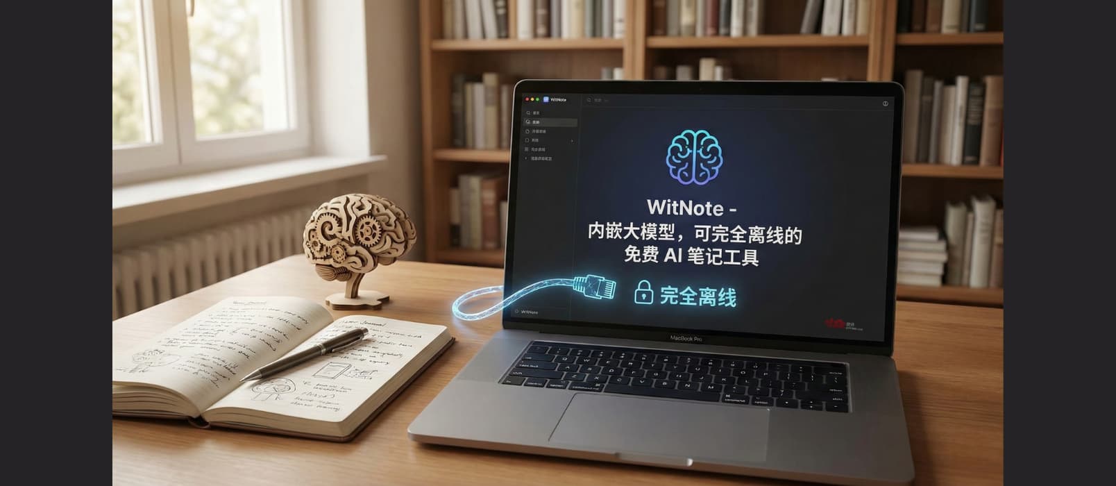 WitNote – 内嵌大模型，可完全离线的免费 AI 笔记工具[Windows/macOS]