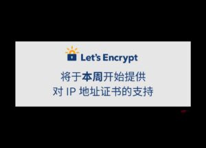 Let’s Encrypt 將于“本周”提供對 IP 地址證書的支持 11