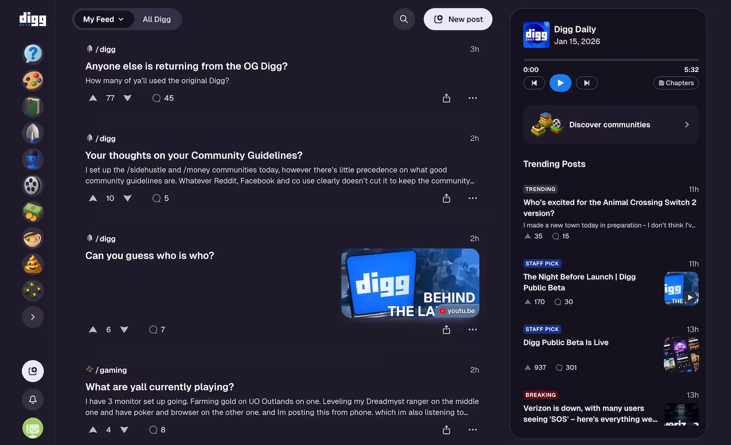 Digg 复活:时隔多年,Web 2.0 时代的流量王者,正式公测 2 Digg 复活:时隔多年,Web 2.0 时代的流量王者,正式公测 2