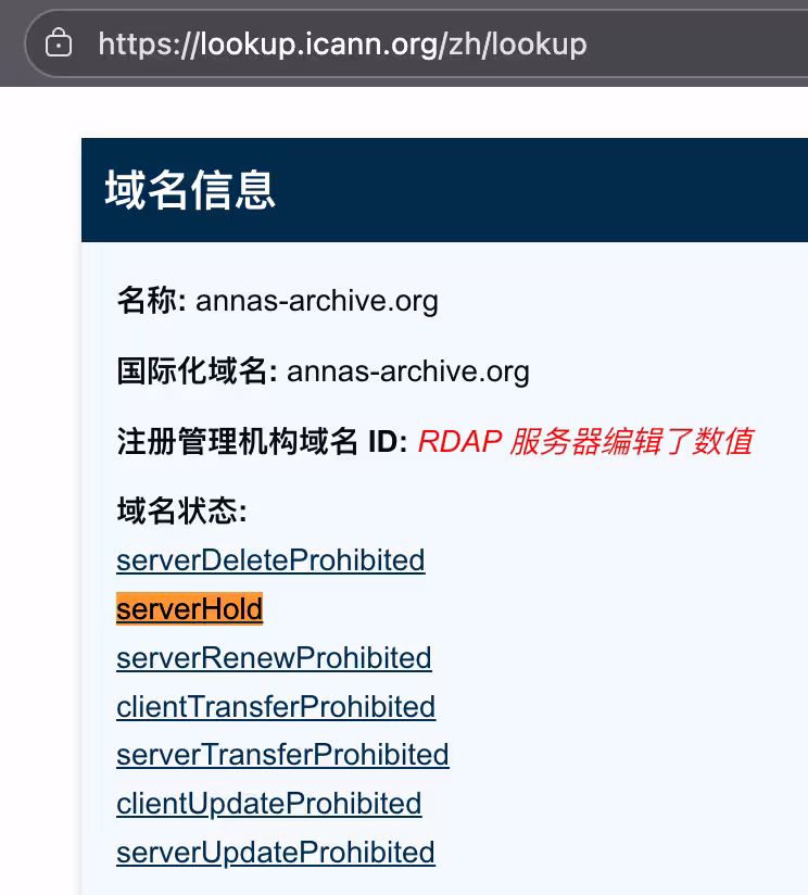 安娜的档案失去 .org、.se 两个域名,还面临永久禁令 2 安娜的档案失去 .org、.se 两个域名,还面临永久禁令 2