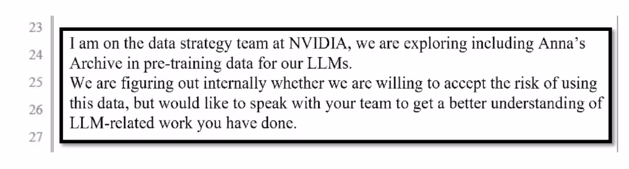英伟达被指为训练 AI 大模型，曾寻求安娜的档案高速访问，数据规模达 500TB 级-图片4