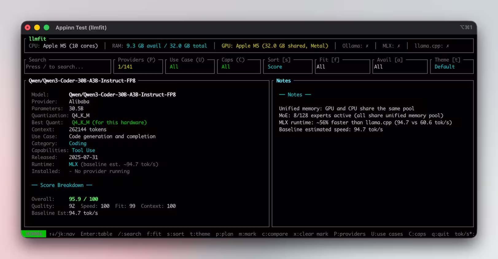 llmfit - 1秒测出：你的电脑能跑哪些 AI 大模型 4