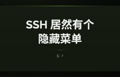98.5% 的人都不知道：SSH 居然还有个“隐藏菜单” 21