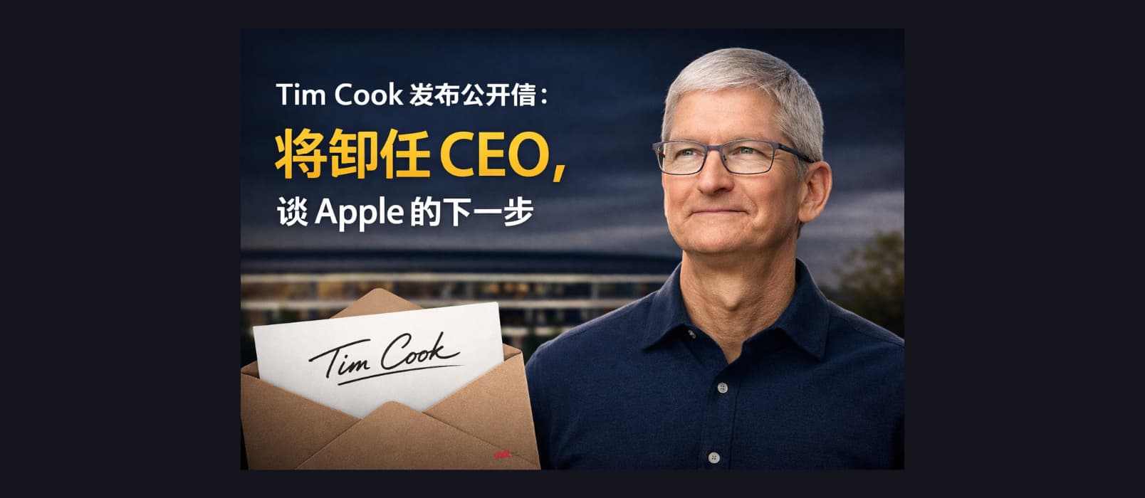 Tim Cook 卸任苹果CEO，谈 Apple 的下一步