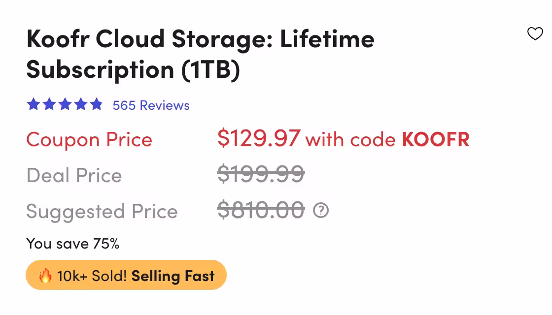 Koofr 云存储：免费 10GB 空间，支持 WebDAV、Rclone｜终身订阅 1TB 特价129刀【再次】
