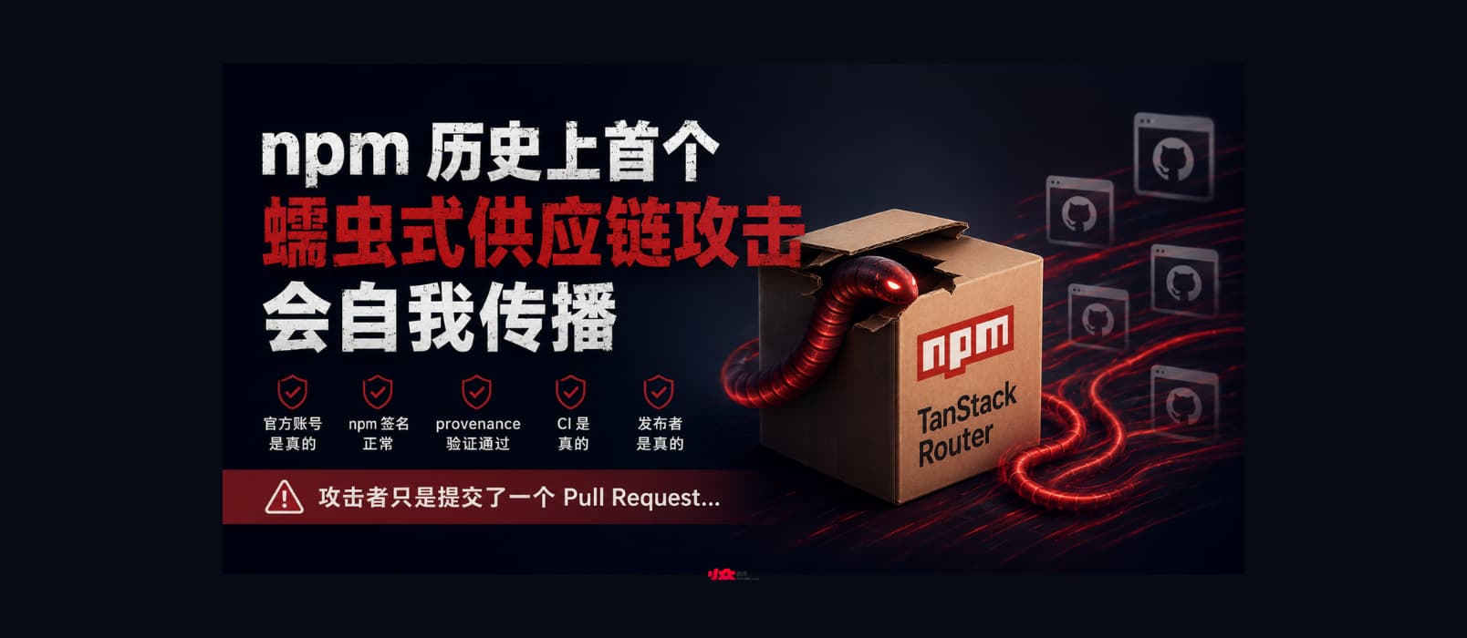 npm 历史上首个蠕虫式供应链攻击：会自我传播 1
