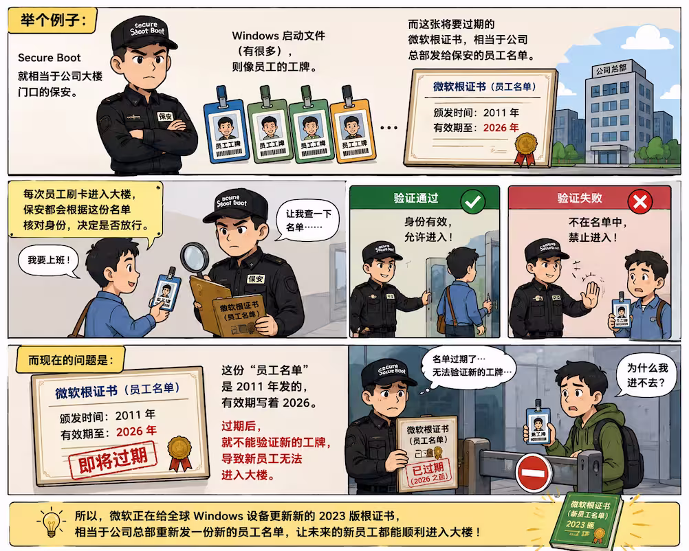 微软提醒：Windows 11 安全启动证书快过期了｜不更新会怎样？