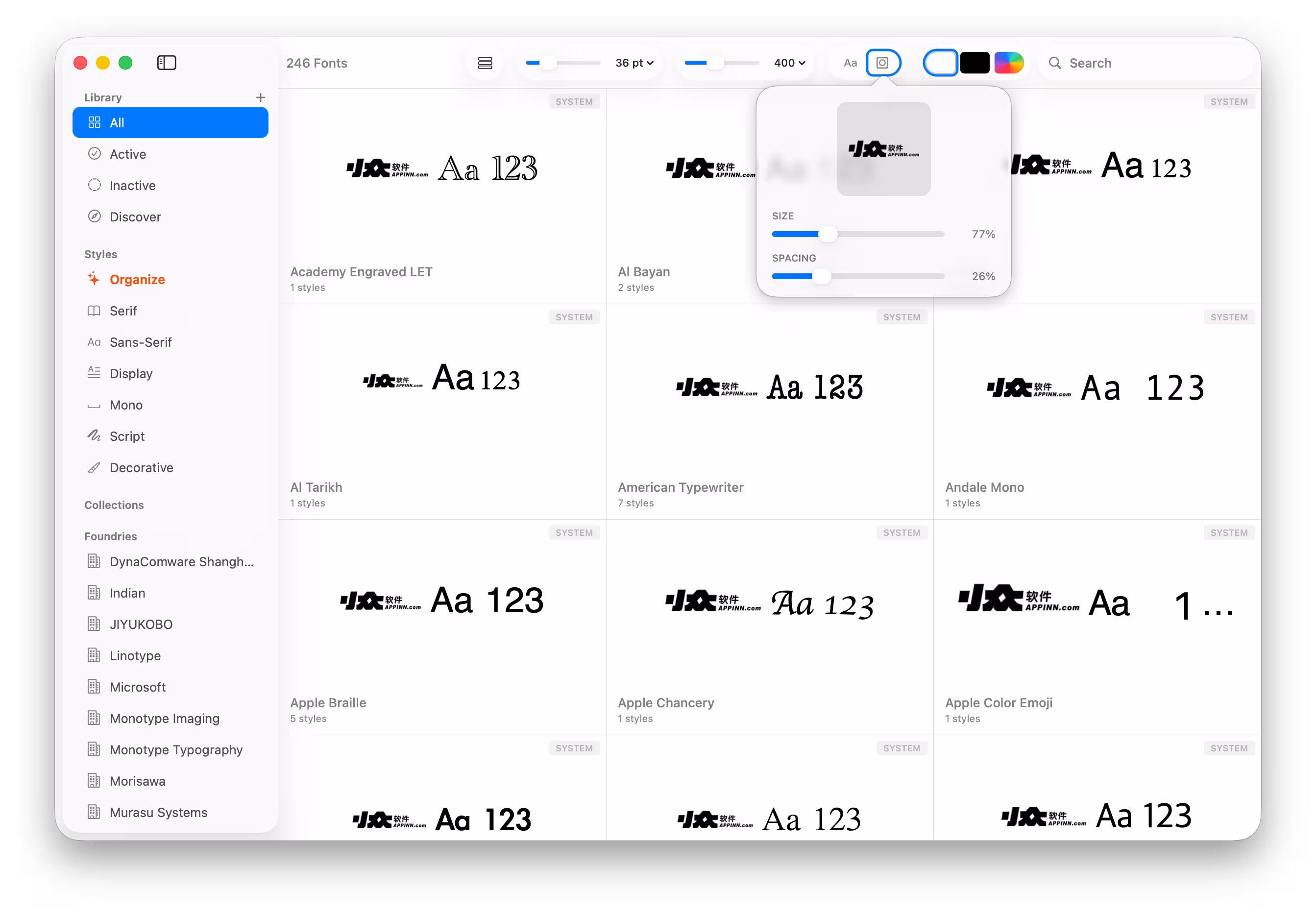 Pica – 免费 macOS 字体管理工具