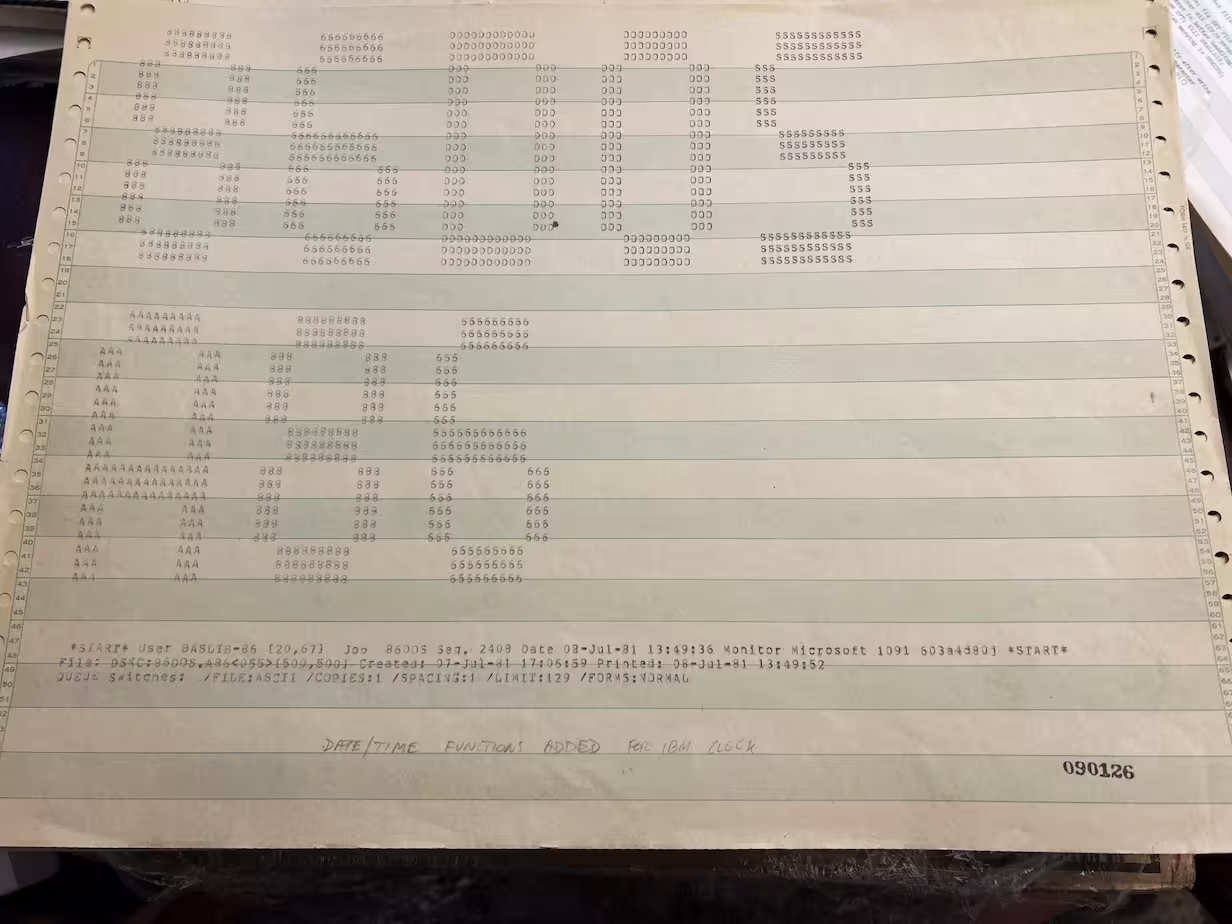 微软公开 45 年前 DOS 源码:当年的代码是一摞打印纸 6 微软公开 45 年前 DOS 源码:当年的代码是一摞打印纸 6