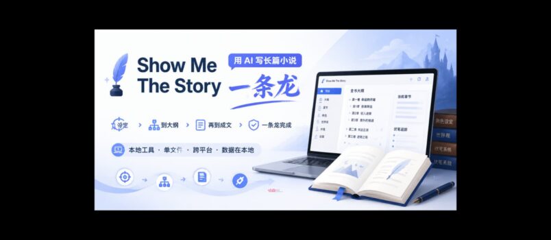 Show Me The Story - AI 写长篇小说工具：从设定到大纲到逐章成文，一条龙走完 3