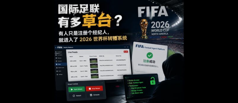 国际足联有多草台？有人只是注册个经纪人，就进入了 2026 世界杯转播系统 1