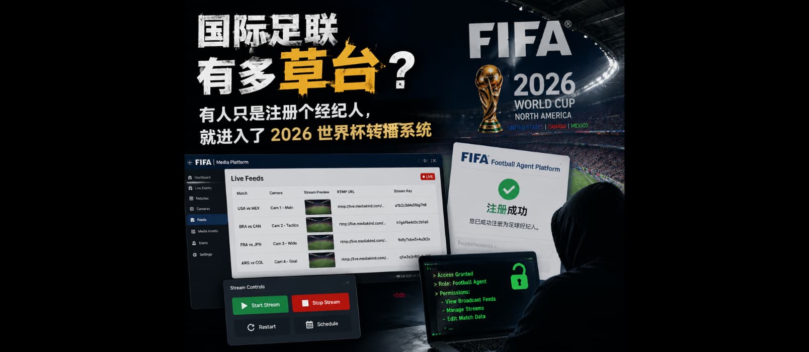 国际足联有多草台？有人只是注册个经纪人，就进入了 2026 世界杯转播系统