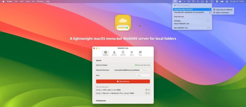 WebDAV Lite - macOS 上的 WebDAV 服务器 1
