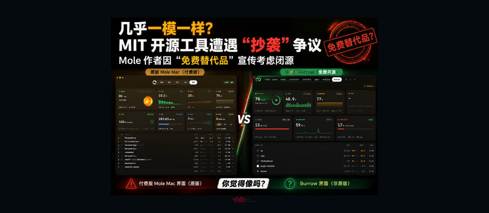 MIT 开源工具遭遇「抄袭」争议，Mole 作者因“免费替代品”宣传考虑闭源