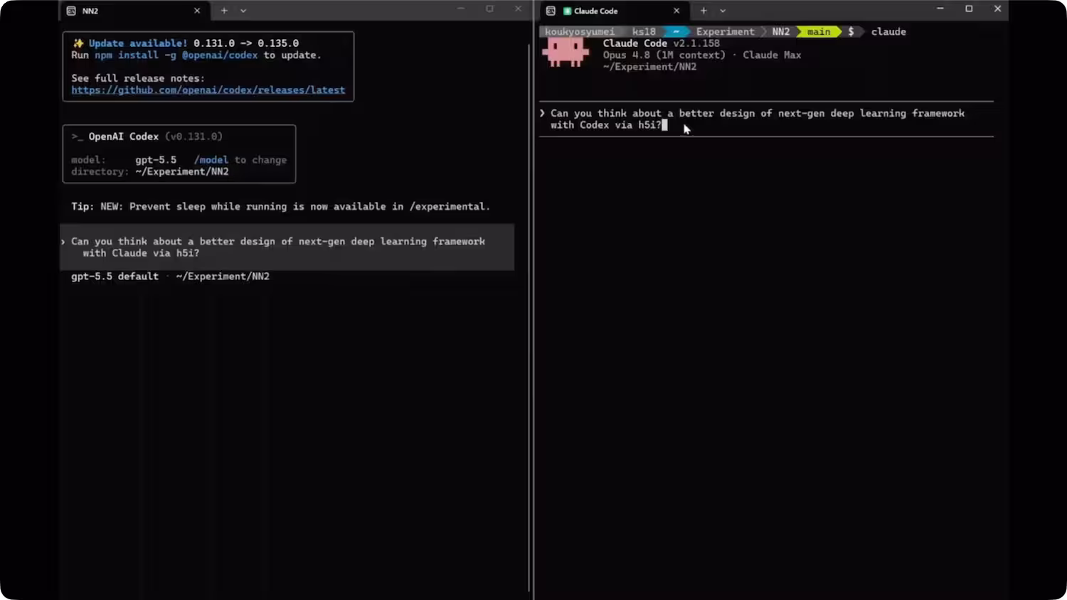 h5i Radio – 利用 Git，让 Claude 和 Codex 进行实时对话