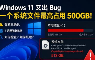 微软承认：Windows 11 这个 Bug，最高能吃掉 500GB 硬盘空间｜请检查你是否受到影响 11