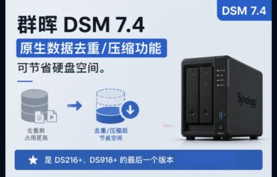 群晖 DSM 7.4：原生数据去重/压缩功能，可节省硬盘空间。是 DS216+、DS918+ 的最后一个版本 10