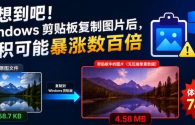没想到吧，Windows 剪贴板复制图片后，体积可能暴涨数百倍｜解决方案：SlimPaste 9