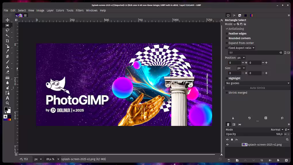 PhotoGIMP – 把 GIMP 改成 Photoshop 的样子
