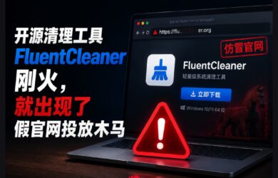 开源清理工具 FluentCleaner 刚火，就出现了假官网投放木马 8