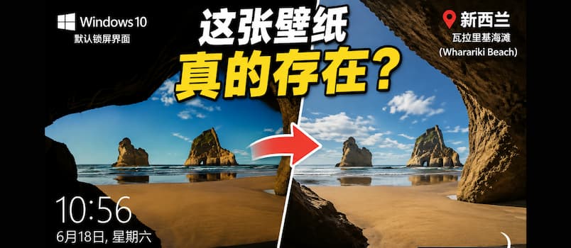 Windows 10 默认壁纸，原来和 XP 壁纸一样都来自真实世界 2