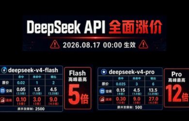 DeepSeek API 全面涨价，8月17日起，最高12倍涨幅 11