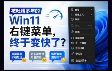 被吐槽多年的 Win11 右键菜单，终于变快了？ 14
