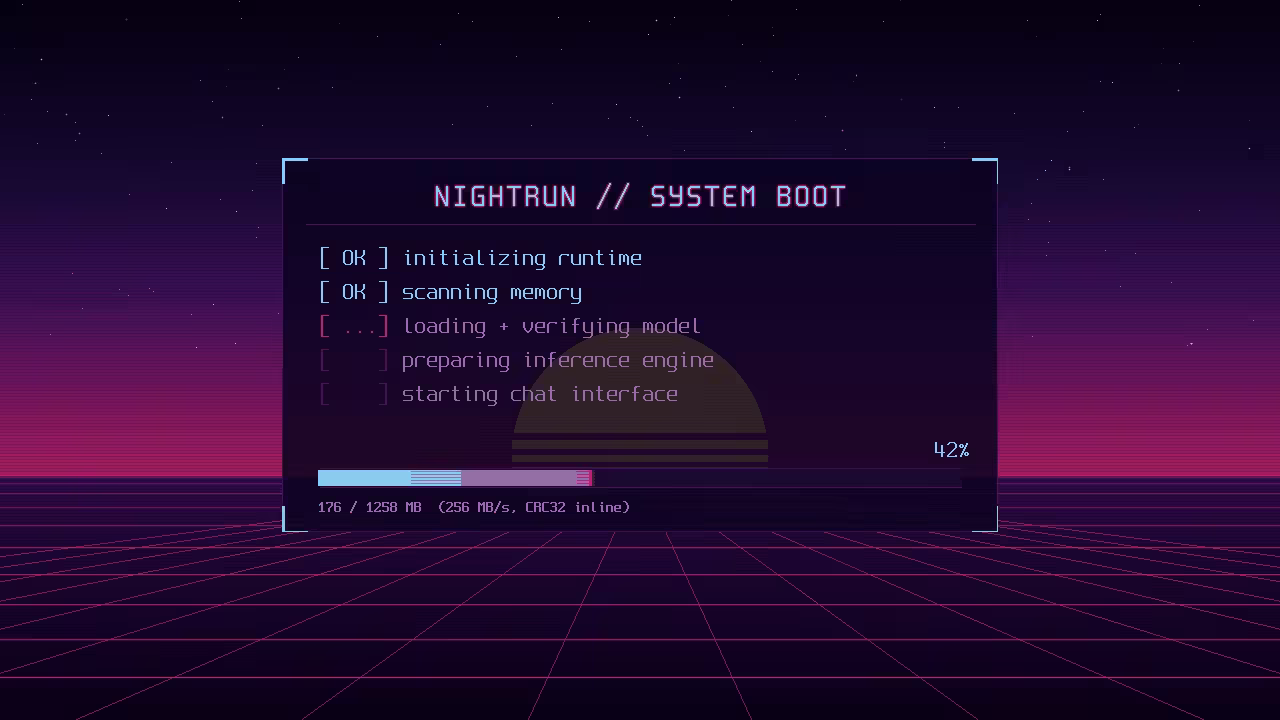 NIGHTRUN – 无需操作系统，用 U 盘启动的的本地大模型客户端
