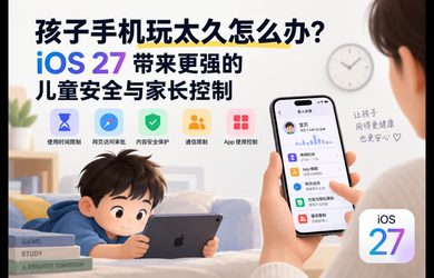 孩子手机玩太久怎么办？iOS 27 带来更强的儿童安全与家长控制 7