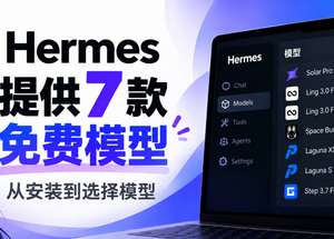 Hermes 提供 7 款免费模型，从安装到选择模型 12