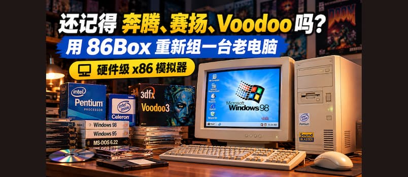 还记得奔腾、赛扬、Voodoo 吗？用 86Box 重新组一台老电脑｜硬件级 x86 模拟器