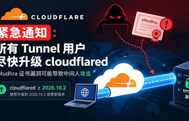 Cloudflare 紧急通知：所有 Tunnel 用户尽快升级 cloudflared 15
