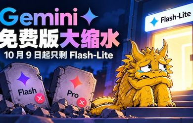 Gemini 免费版大缩水，10月9号起只剩 Flash-Lite 12