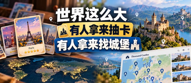 有人把全世界的城市做成抽卡游戏，有人收集了 5.7 万座城堡、要塞、宫殿 1