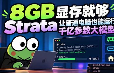 8GB显存就够，Strata 让普通电脑也能运行千亿参数大模型 9