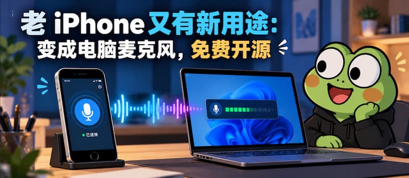 MicYou for iOS - 老 iPhone 又有新用途:变成电脑麦克风,免费开源 1