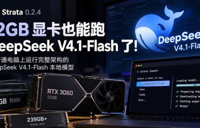 Strata 0.2.4 更新：12GB 显卡运行 DeepSeek V4.1-Flash 10