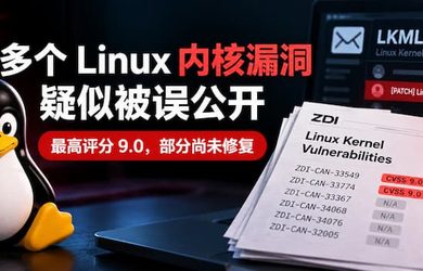 多个 Linux 内核高危漏洞疑似被误公开：最高评分 9.0，部分尚未修复 11