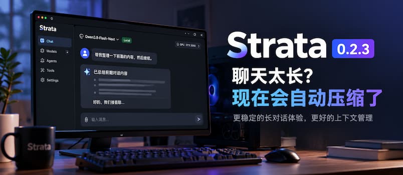 Strata 0.2.3 更新：聊天太长？现在会自动压缩了 2