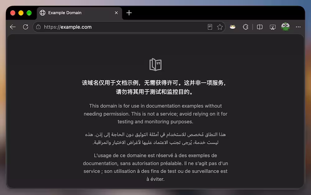 example.com 改版了，中文排第一，全世界都在说中国话