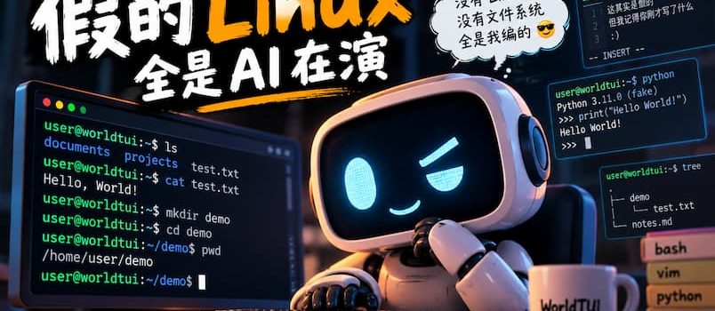WorldTUI – 有人专门训练大模型演戏：你敲命令，它假装执行 3